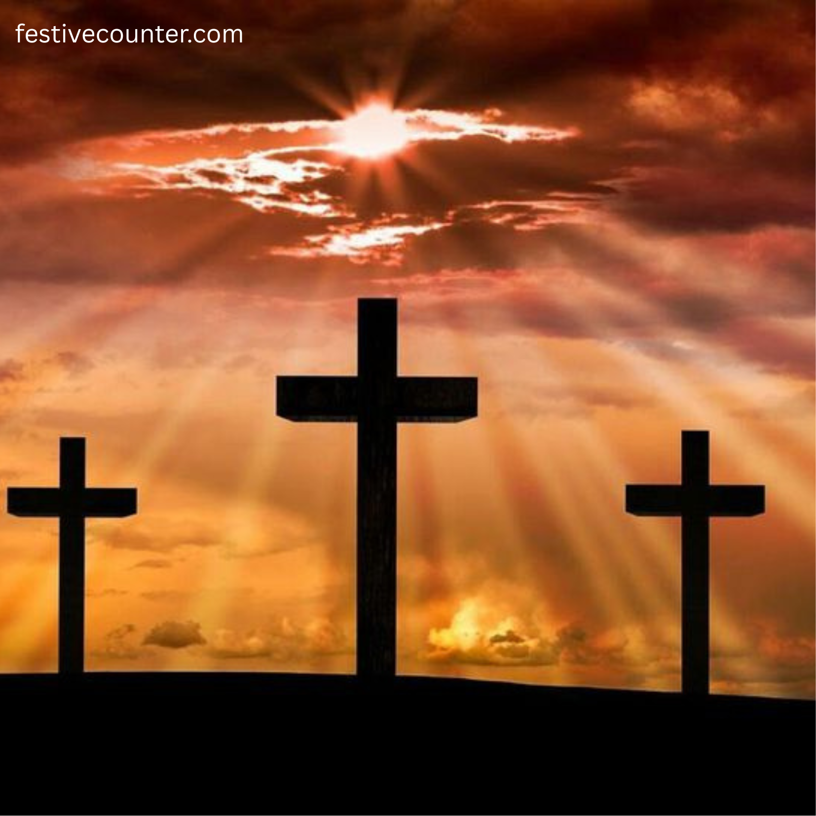 Easter Cross Symbol of Resurrection and Hope A glowing cross symbol (+ sign) representing Easter, set against a sunrise or light-filled background, symbolizing resurrection and new beginnings