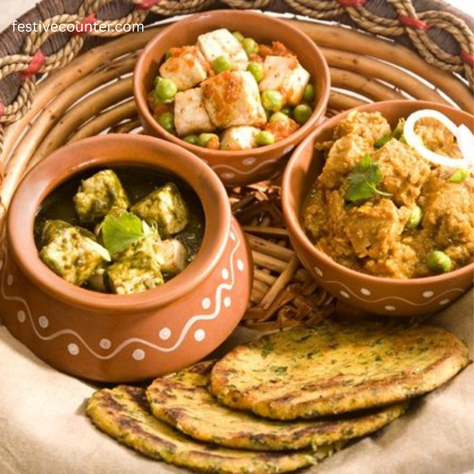 Baisakhi food basket this picture symbolizing the desi food